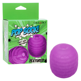 Pop Sock Textured Reversible Masturbator Purple Soft Tight Stretchy Sleeve Strokers - Manual